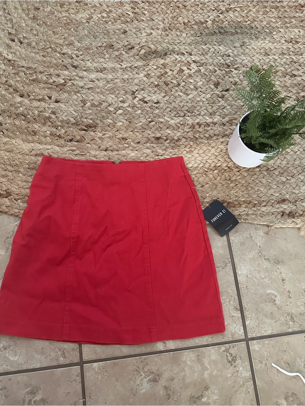 NWT RED MINI SKIRT